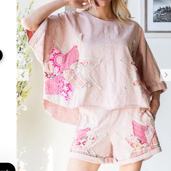 Oli and Hali “ Sydney “ Oli & Hali Two Piece Short Set with Star Patch Detail 22